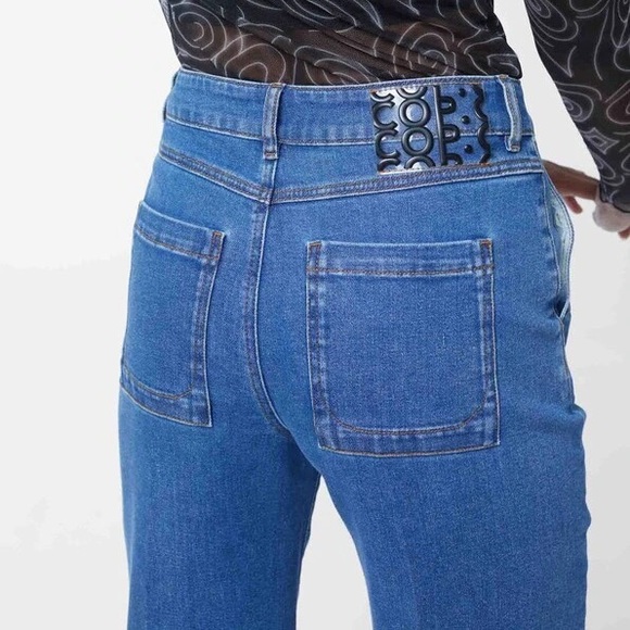 Cop Copine Stanly high waist wide leg cropped jean sz 36 - Picture 5 of 13